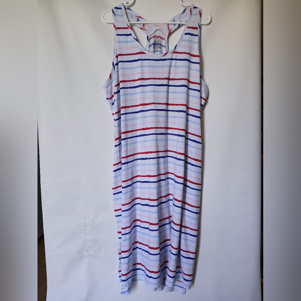 Secret Treasures Womens Midi Tank Dress Size 3X/22W-24W Multi Color Striped